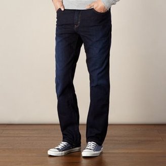 Wrangler Big and tall dark blue straight leg dark wash jeans