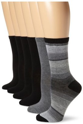 K. Bell Socks Women's Multi Stripe Crew Sock 6-Pack