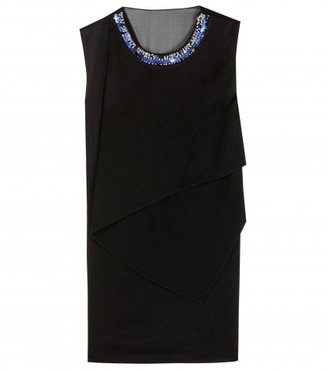 3.1 Phillip Lim Embellished Crepe And Silk-chiffon Top