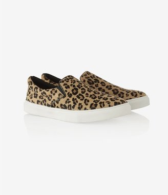 Express Leopard Haircalf Slip On Sneaker