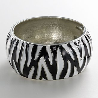 Apt. 9 silver tone zebra bangle bracelet