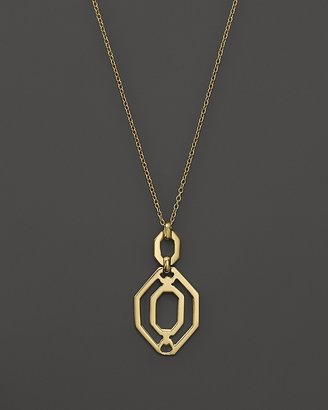 Kara Ross 18K Yellow Gold Small Cava Open Link Pendant Necklace, 18"