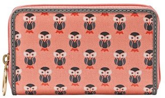 Fossil 'Key-Per' Print Coated Canvas Zip Around Wallet