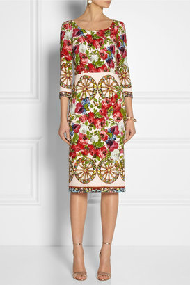 Dolce & Gabbana Printed cady dress