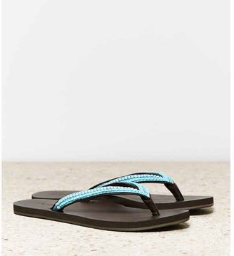 American Eagle Beaded Leather Flip Flop
