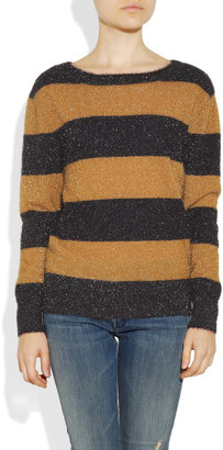 Band Of Outsiders Tinsel-textured striped sweater