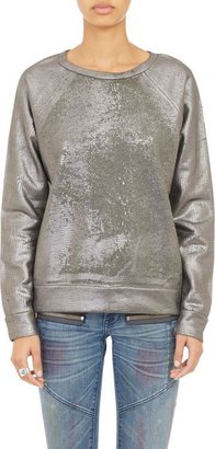 NSF Foiled Sweatshirt-Silver