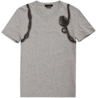 Alexander McQueen Floral Harness Print T-Shirt