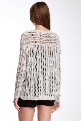 Velvet by Graham & Spencer Marled Cotton V-Neck Sweater