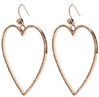 Juicy Couture Oversized Pave Heart Hoop Earring