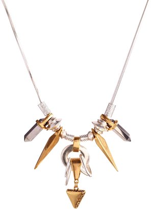 Pilgrim Silver Plated Spike Detail Necklace