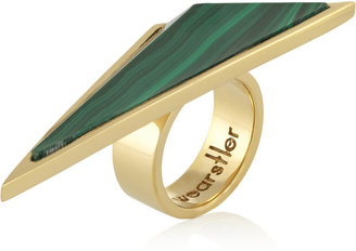 Kelly Wearstler Larisa gold-plated malachite ring