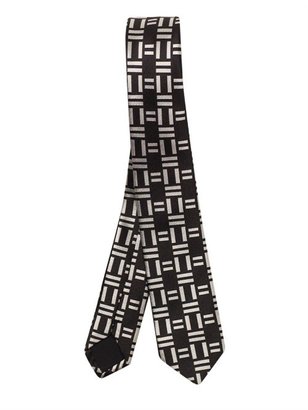 Balenciaga Graphic domino-jacquard silk tie