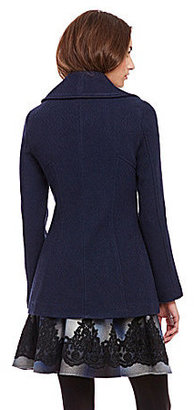 Jessica Simpson Envelope-Collar Wool-Blend Coat