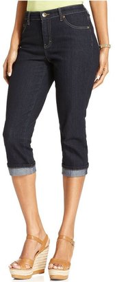 Style&Co. Style & Co Petite Jeans, Tummy-Control Cuffed Capri, Only at Macy's
