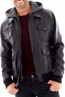 Excelled Leather Excelled Faux-Leather Bomber Jacket