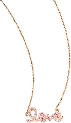 Sydney Evan Pink Sapphire Love Necklace