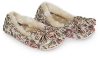 Figleaves Ruby & Ed Gold Brocade Bow Ballerina
