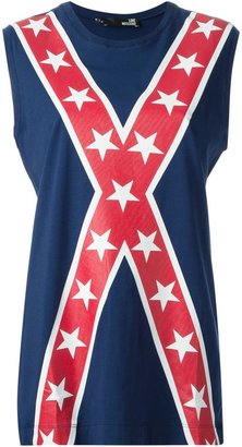 Love Moschino sleeveless oversized top with a star print