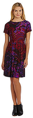 Donna Morgan Printed Fit-and-Flare Dress