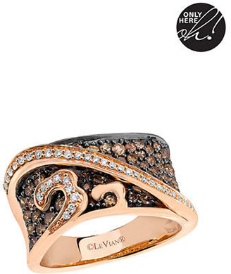 LeVian 14Kt. Strawberry Gold and Chocolate Diamond Ring
