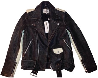 American Retro Anthracite Leather Jacket