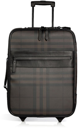 Burberry Shoes & Accessories Chocolate Smoked Check Carry-On Suitcase