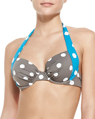 Tommy Bahama Paint Dot Halter-Neck Underwire Bikini Top