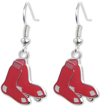 Aminco Boston Red Sox Logo Drop Earrings