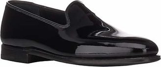 Crockett Jones Crockett & Jones Men's Plain-Toe Loafers - Black Pnt