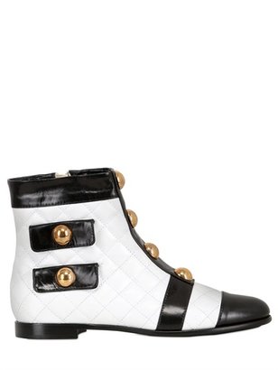 Moschino 20mm Quilted Leather Ankle Boots