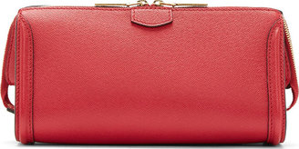 Alexander McQueen Red Woven Grain Leather Heroine Cosmetic Case