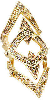 House Of Harlow Pavé Jaws Finger Ring