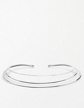 ASOS Limited Edition Bar Choker Necklace - Silver