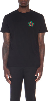Christopher Kane Cotton Tee with Rubber Patch in Black