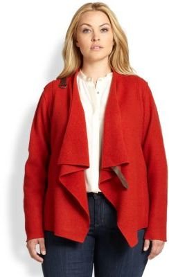 Eileen Fisher Eileen Fisher, Sizes 14-24 Wool Draped Jacket
