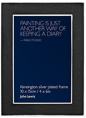 John Lewis 7733 John Lewis Kensington Photo Frame, Black, 4 x 6" (10 x 15cm)