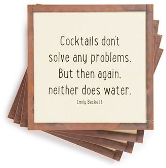 Ben's Garden 'Cocktails Don't Solve Any Problems' Coasters (Set of 4)