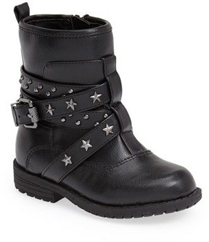 Flowers by Zoe 'Perry' Star Studded Boot (Walker & Toddler)
