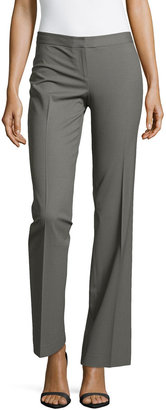 Lafayette 148 New York Contemporary Straight-Leg Suiting Pants, Shale