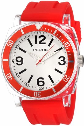 Pedre Men's 0115CRX Sport Red Rubber Strap Watch