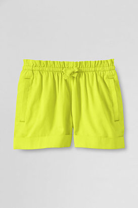 Lands' End Toddler Girls' Woven Solid Pull-on Shorts