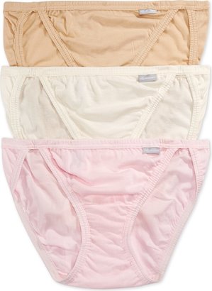 Jockey Elance String Bikini Underwear 3 Pack 1483 - Oatmeal  Heather/Boysenberry Heather/Perf - ShopStyle Briefs