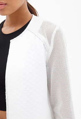 Forever 21 Mesh-Paneled Quilted Jacket
