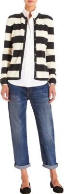 Malo Striped Cardigan Sweater