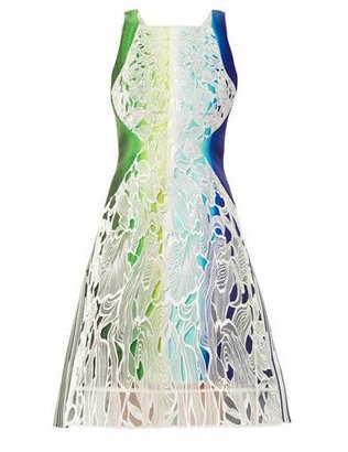 Peter Pilotto Solar-print embroidered lace dress