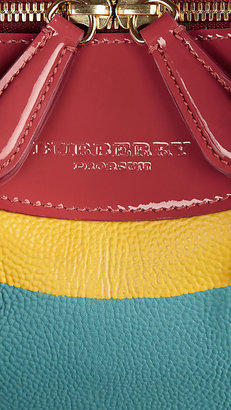 Burberry The Medium Alchester In Hand-painted Leather With Patent Trim