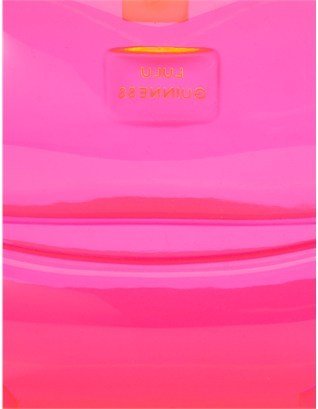 Lulu Guinness Neon Pink Perspex Lips Clutch