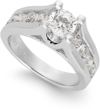 Macy's Certified Diamond Channel Engagement Ring in 14k White Gold (2 ct. t.w.)