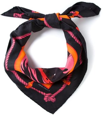 Hermes Vintage boat print scarf